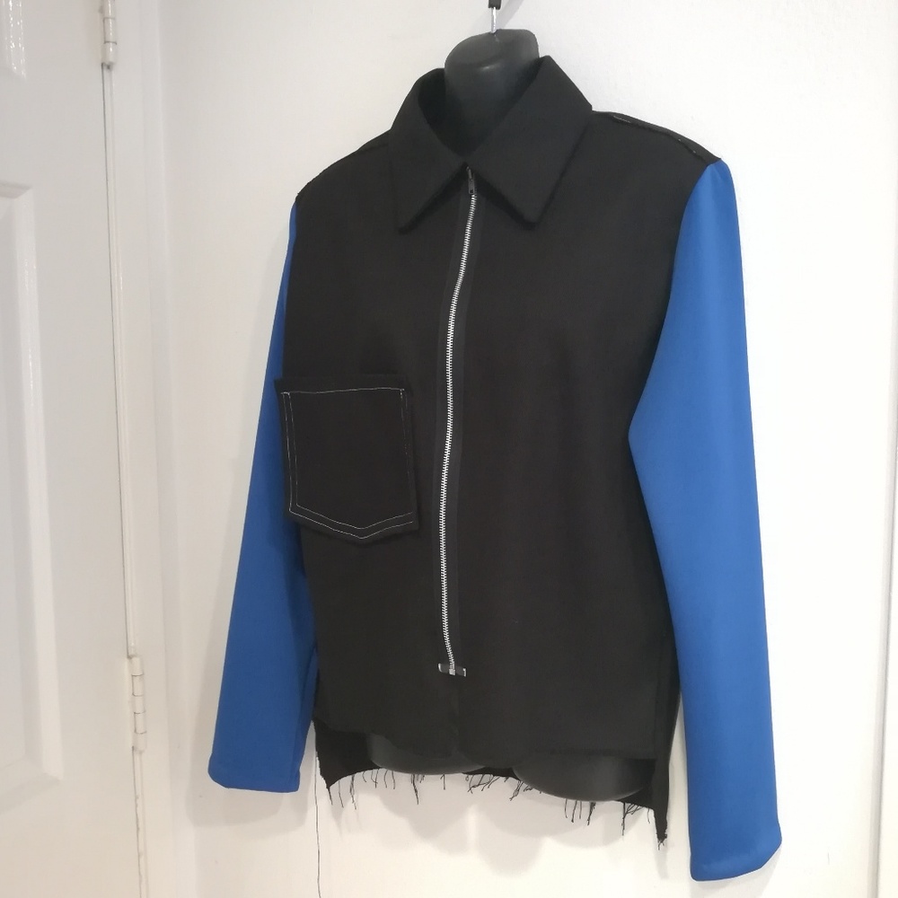 No Label Unisex Contrast Cottom Twill Jacket Sz S